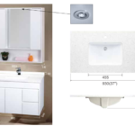 White Wall Mount Bathroom Vanity Set