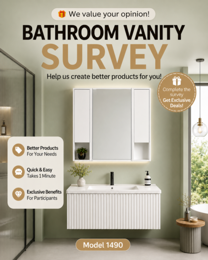 Modern White Bathroom Vanity Set